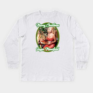 Jayne Mansfield: Merry Christmas Kids Long Sleeve T-Shirt